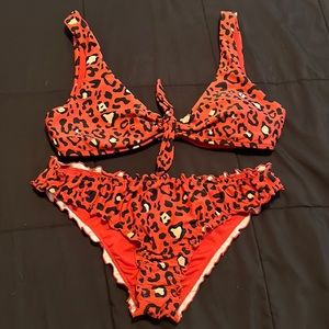 Cheetah Print Bikini Set By Hollister! Size Small!